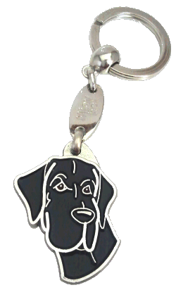 Dogue Alemão preto - pet ID tag, dog ID tags, pet tags, personalized pet tags MjavHov - engraved pet tags online